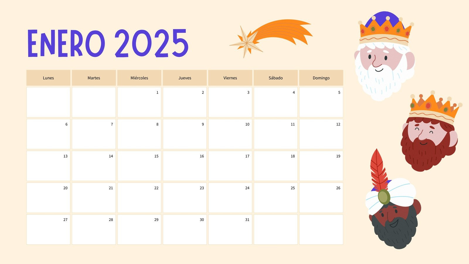 Plantillas De Enero 2026 | Canva | Calendario Enero 2026 Para Imprimir