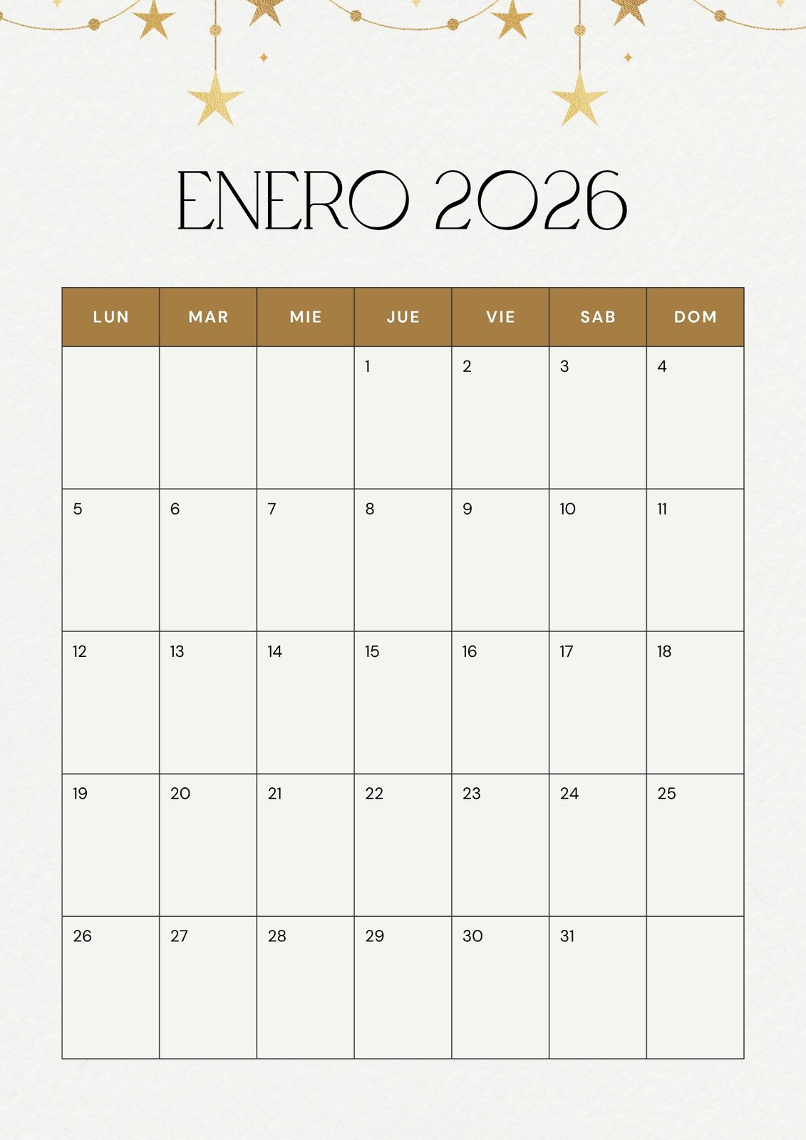 Plantillas De Enero 2026 | Canva | Calendario Enero 2026