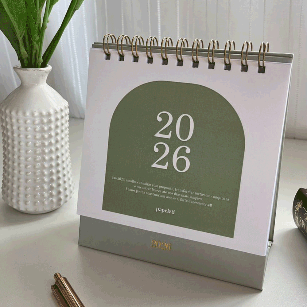 Sua Mesa Com Estilo | Calendario De Mesa 2026